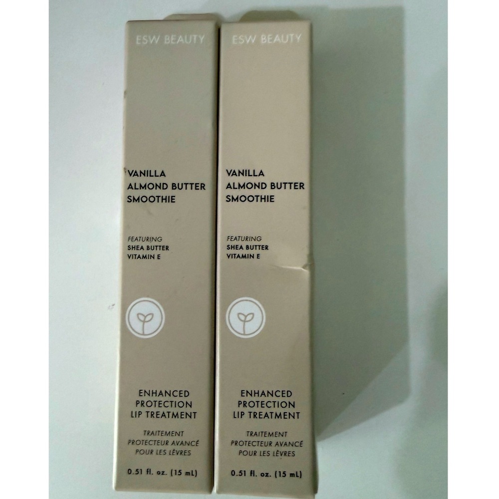 2 pack ESW Beauty Vanilla Almond Butter Smoothie Lip Treatment Shea Vitamin E